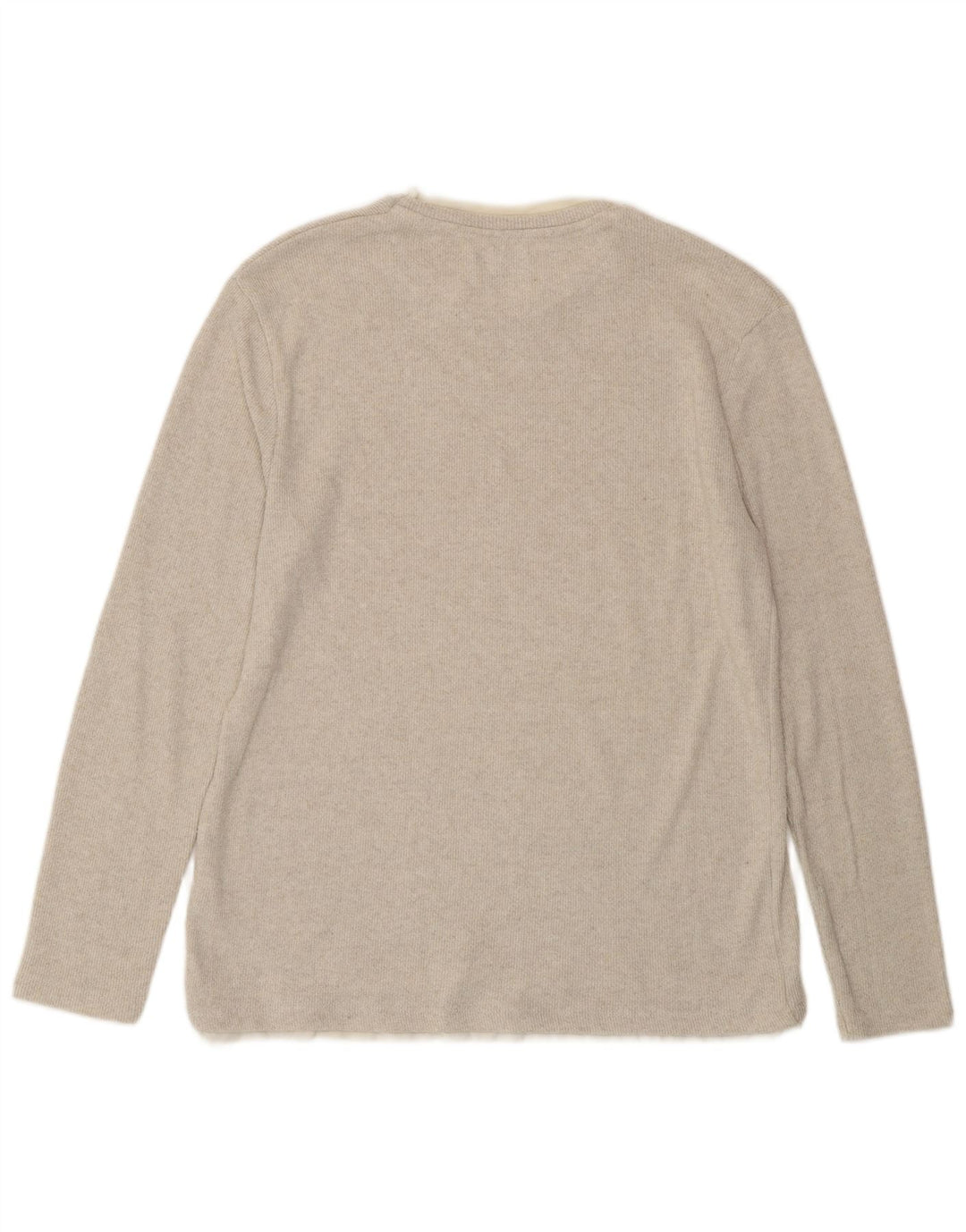 Maglia ZARA da donna a maniche lunghe UK 16 grande in cotone beige