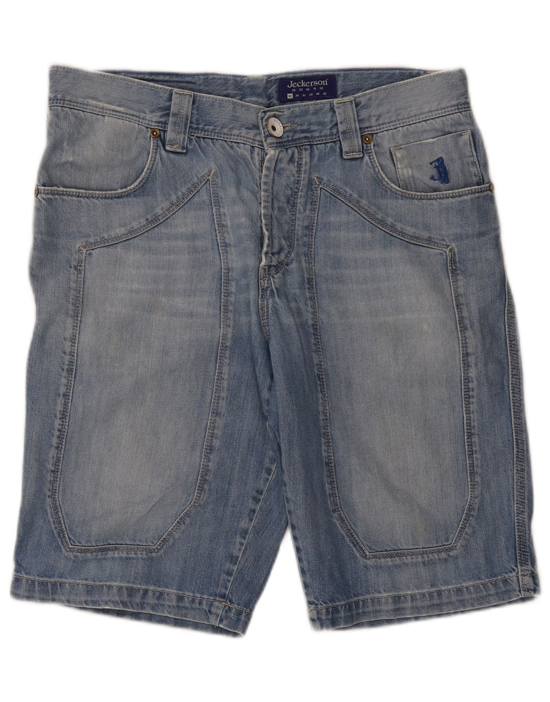 Pantaloncini di jeans da uomo Jeckerson W33 blu medio