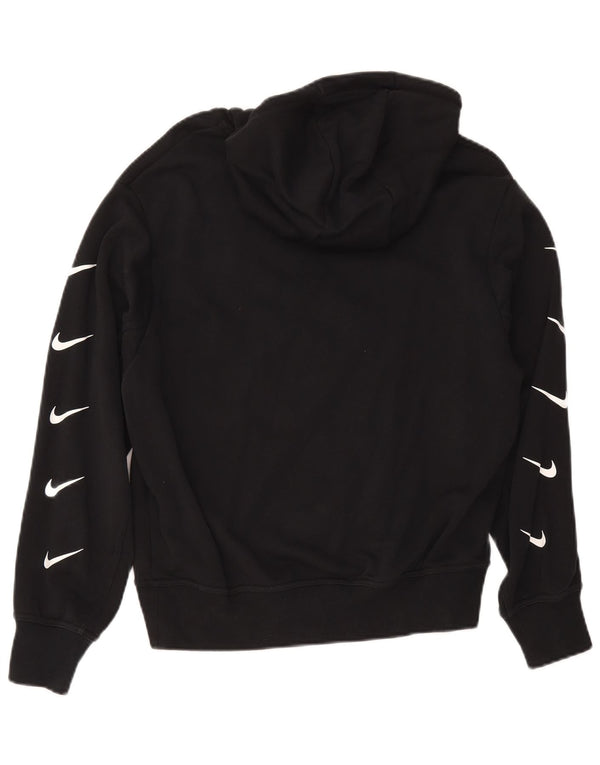Felpa con cappuccio grafica da donna Nike UK 16 grande cotone nero