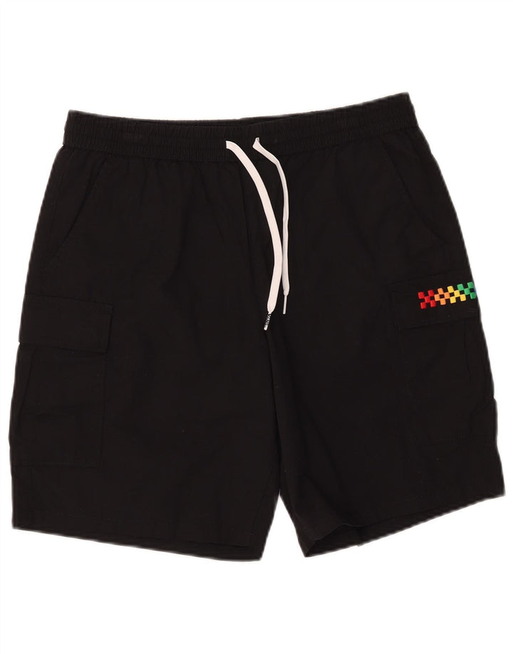 Pantaloncini cargo da uomo Vans medi W30 cotone geometrico nero