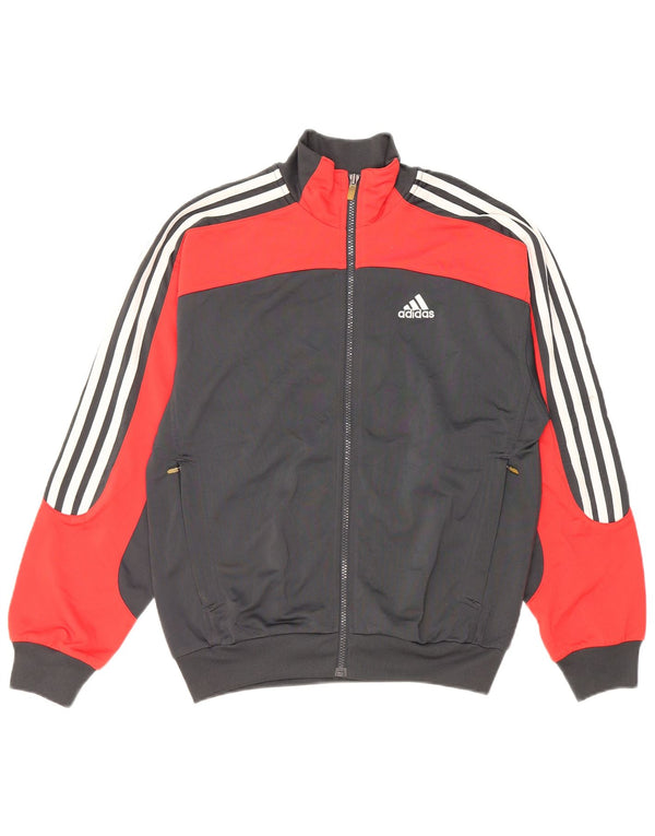 Giacca da ginnastica grafica da ragazzo Adidas 13-14 anni Colorblock grigio