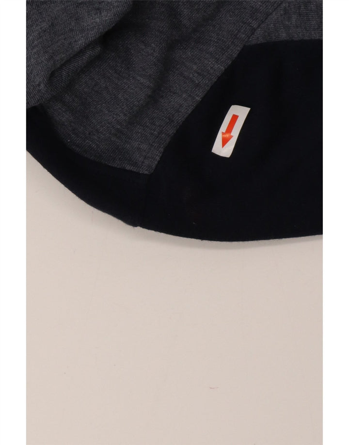 JACK & JONES Felpa con cappuccio grafica da uomo a blocchi di colore blu navy medio