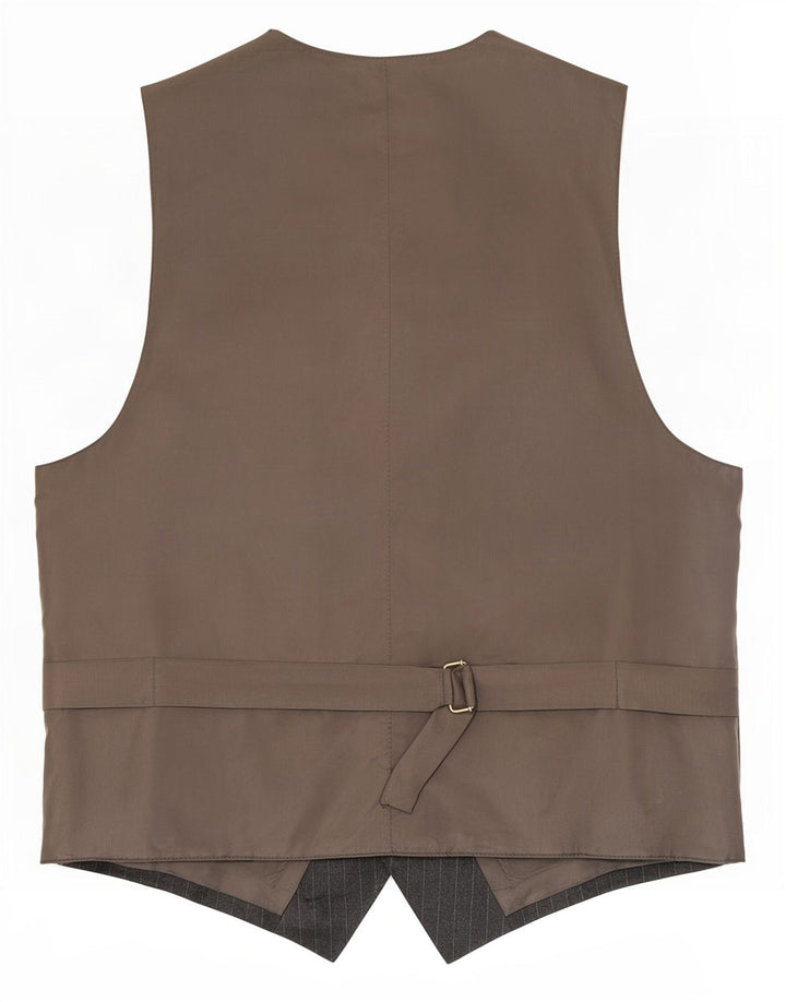 Gilet Vintage da Uomo IT 48 Gessato Grigio Medio