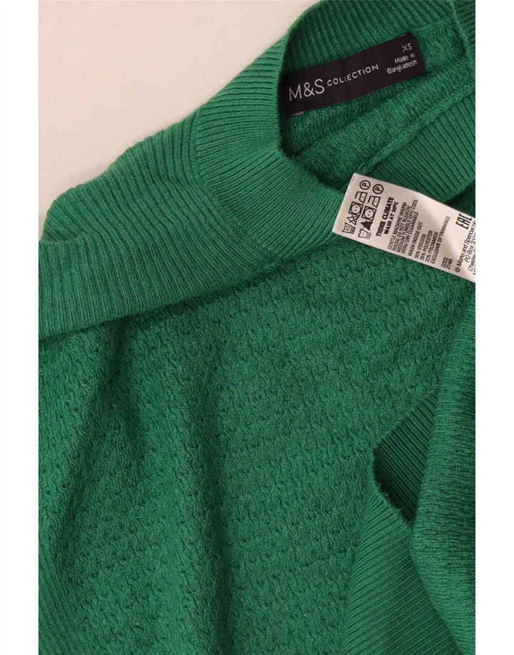Maglione maglione oversize con collo dolcevita da donna Marks & Spencer UK 6 XS Verde