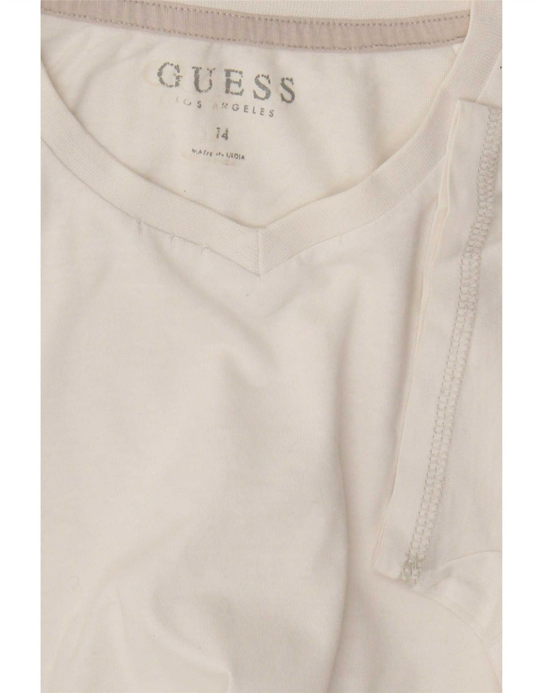 Guess T-shirt grafica da donna Top UK 14 Medium White