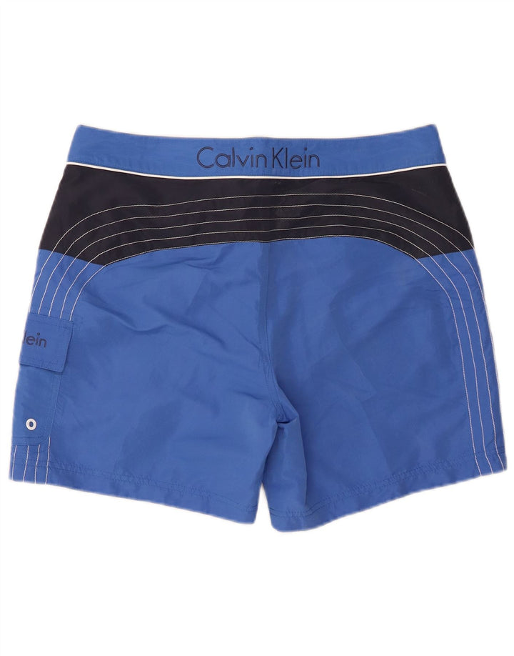 Pantaloncini da bagno da uomo Calvin Klein blu medio in poliestere