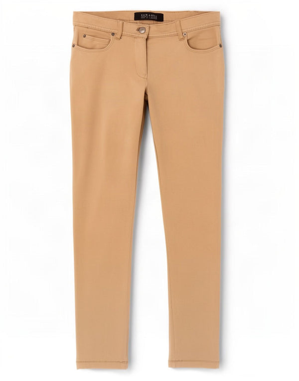Zara Womens Skinny Casual Trousers Small W26 L28 Beige Cotton