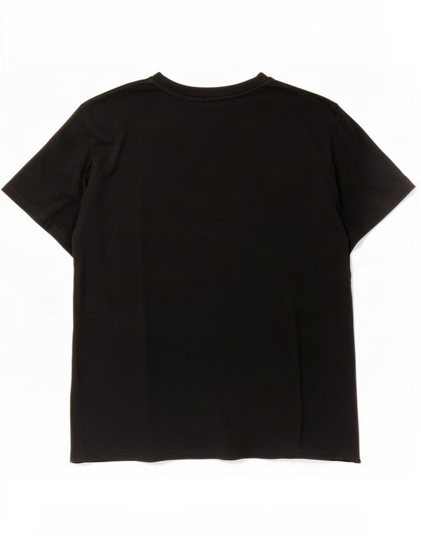 T-shirt grafica da donna Mustang Top UK 16 grande cotone nero