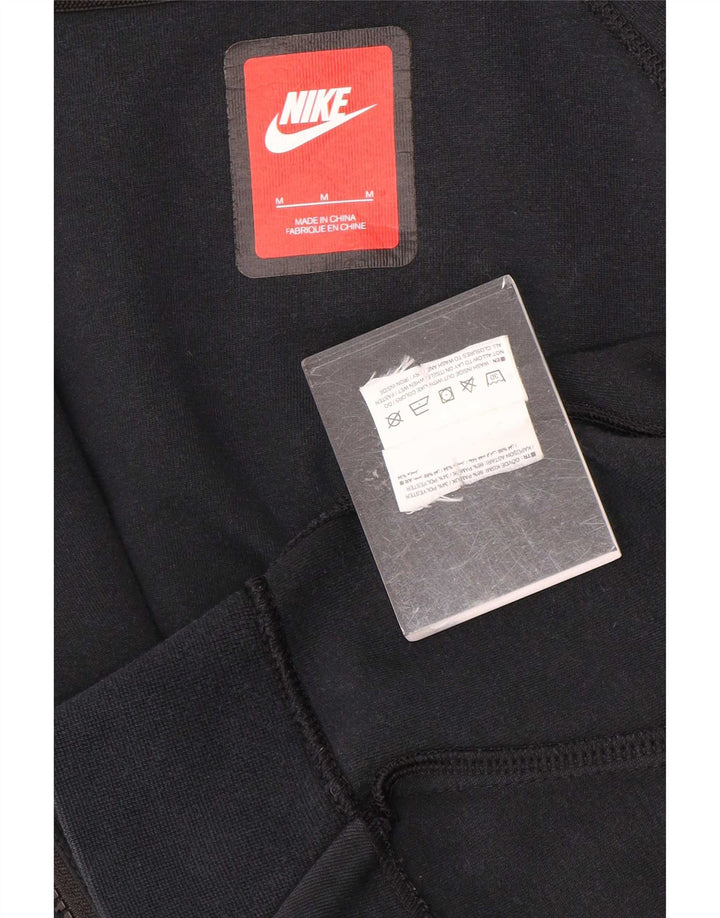 Felpa con cappuccio e zip Nike da uomo in cotone nero medio