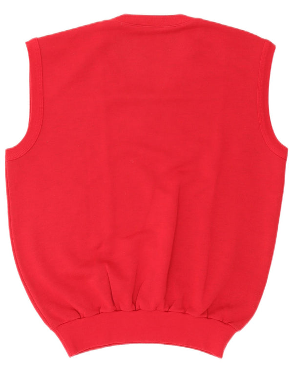 Sergio Tacchini Felpa senza maniche da uomo Maglione grande Acrilico bordeaux