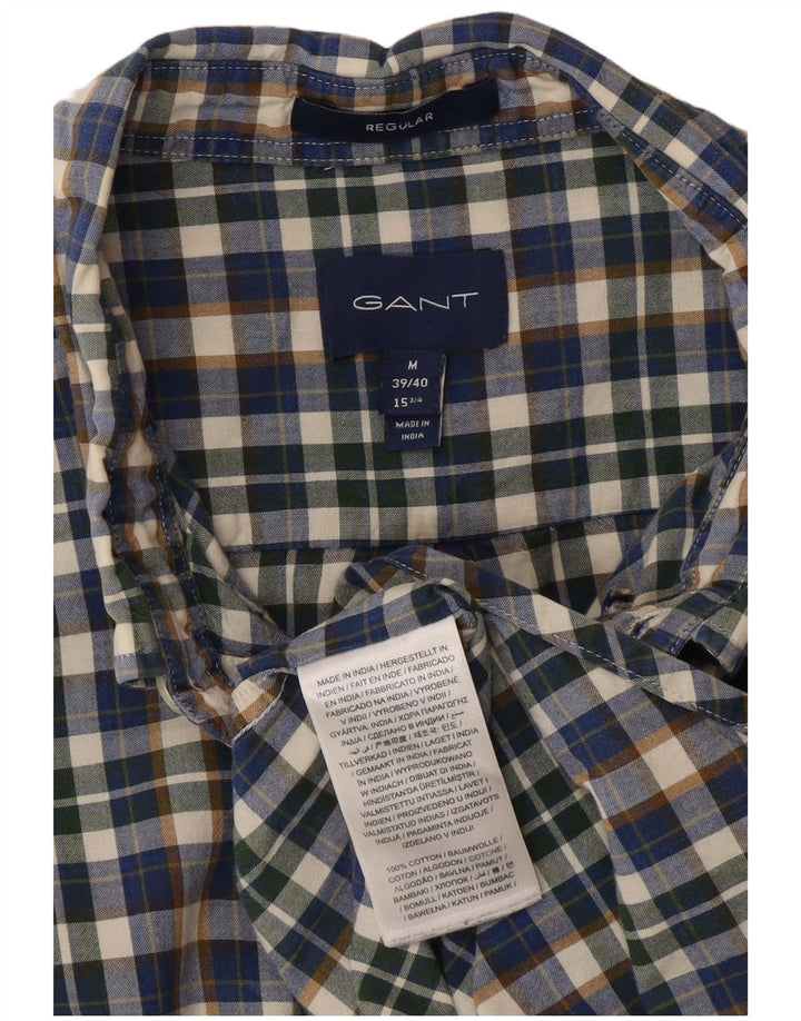 Gant Camicia da uomo vestibilità regolare taglia 15 1/2 39/40 a quadri multicolore medio