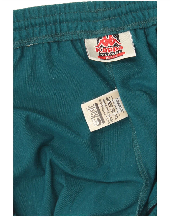 Pantaloni da tuta con grafica Kappa da uomo, grandi, in poliestere color block blu