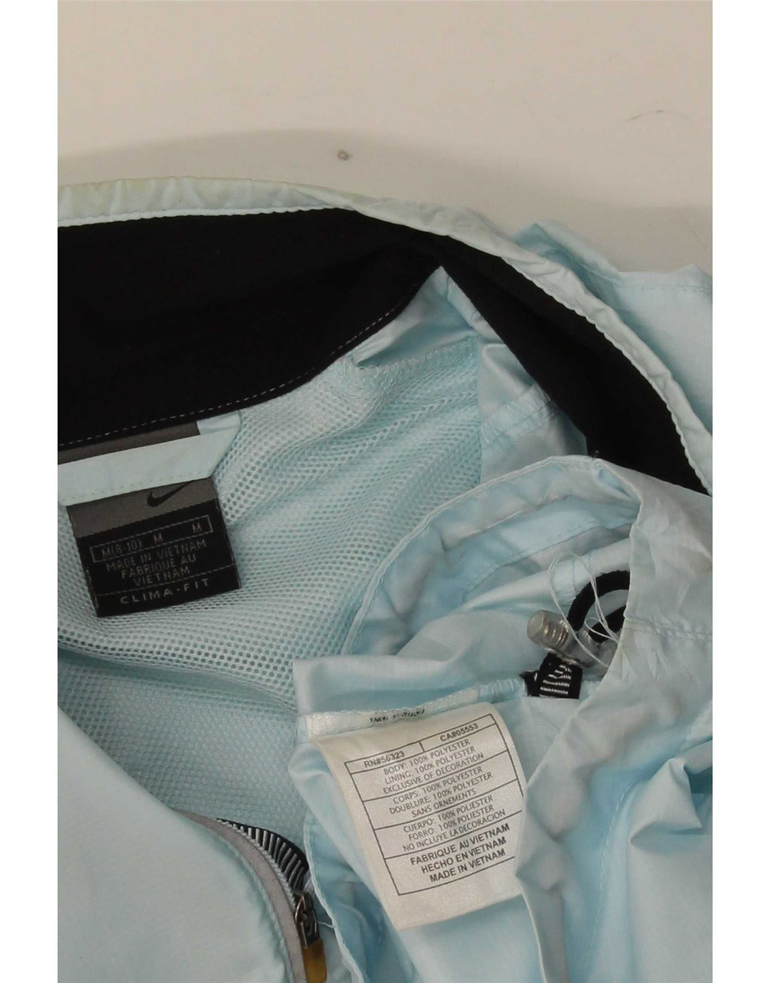 Giacca superiore della tuta pullover da donna Nike US 8/10 poliestere blu medio