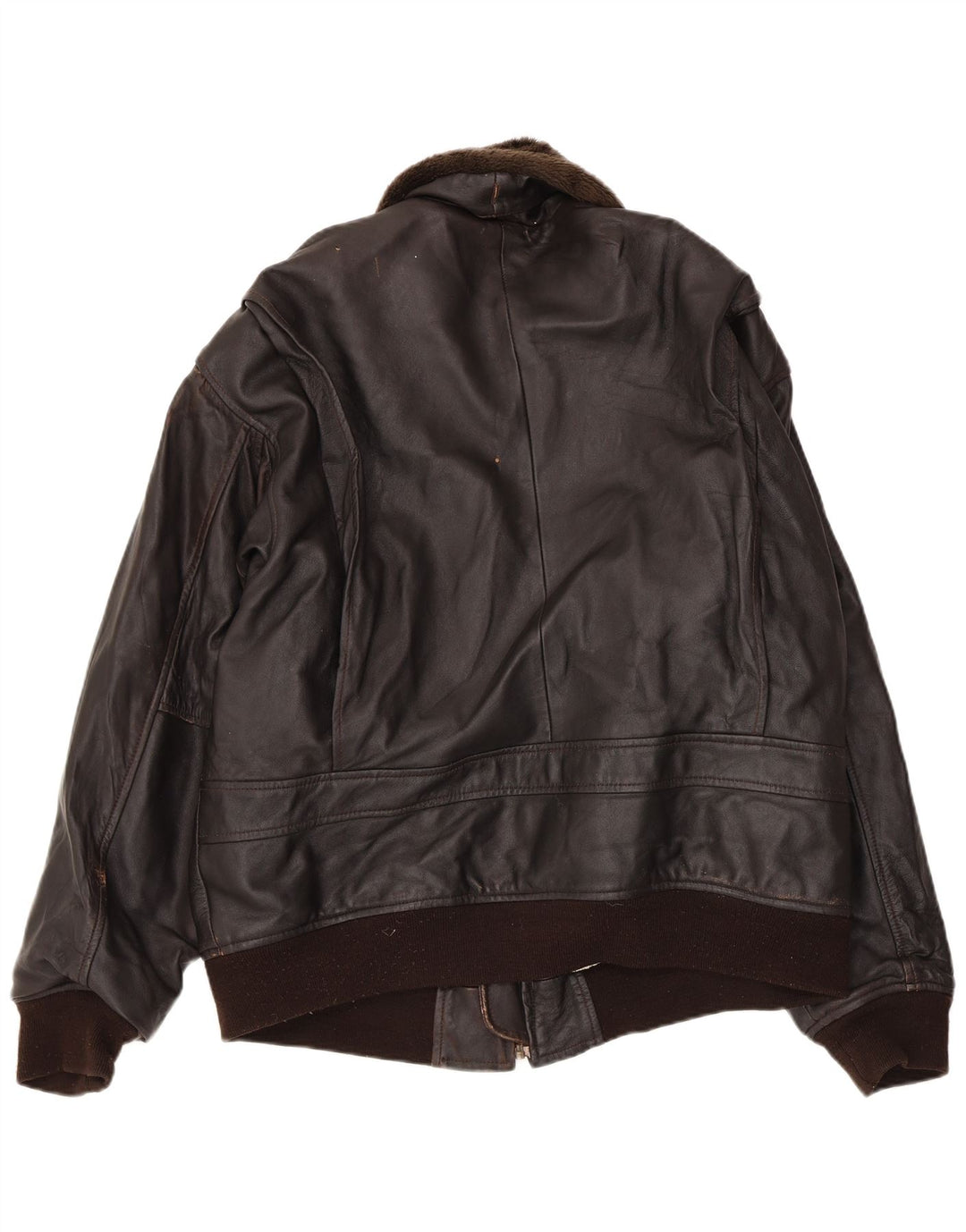 Giacca in pelle vintage da uomo UK 42 XL in pelle marrone