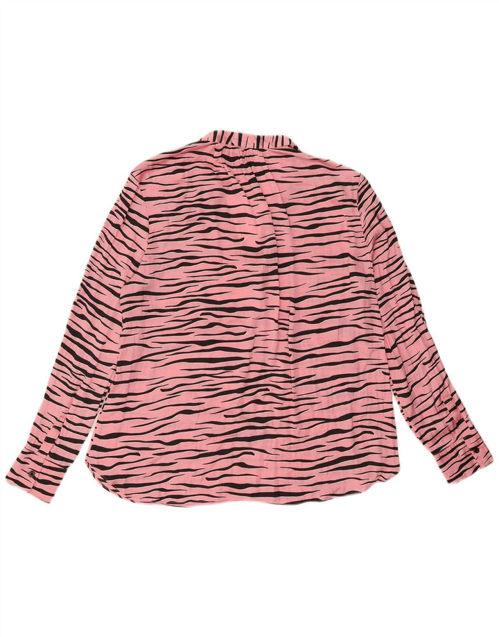 Camicetta da donna French Connection Top UK 12 Stampa animalier rosa medio