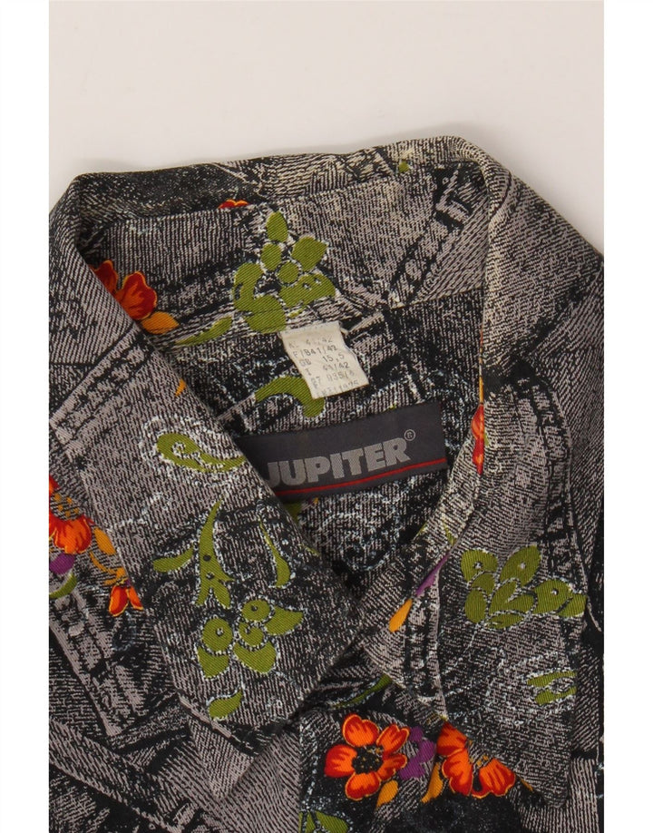 Camicia a maniche corte da uomo JUPITER taglia 15 5 grigio medio floreale