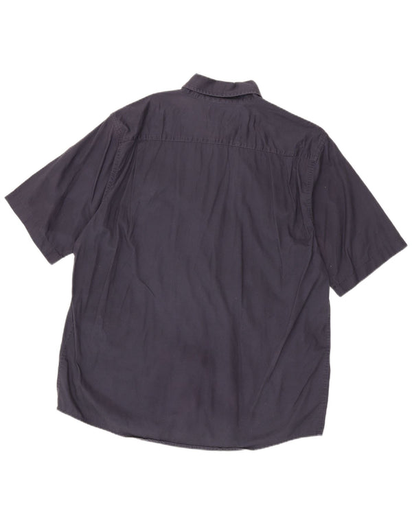 Camicia a maniche corte da uomo Wrangler XL in cotone blu navy