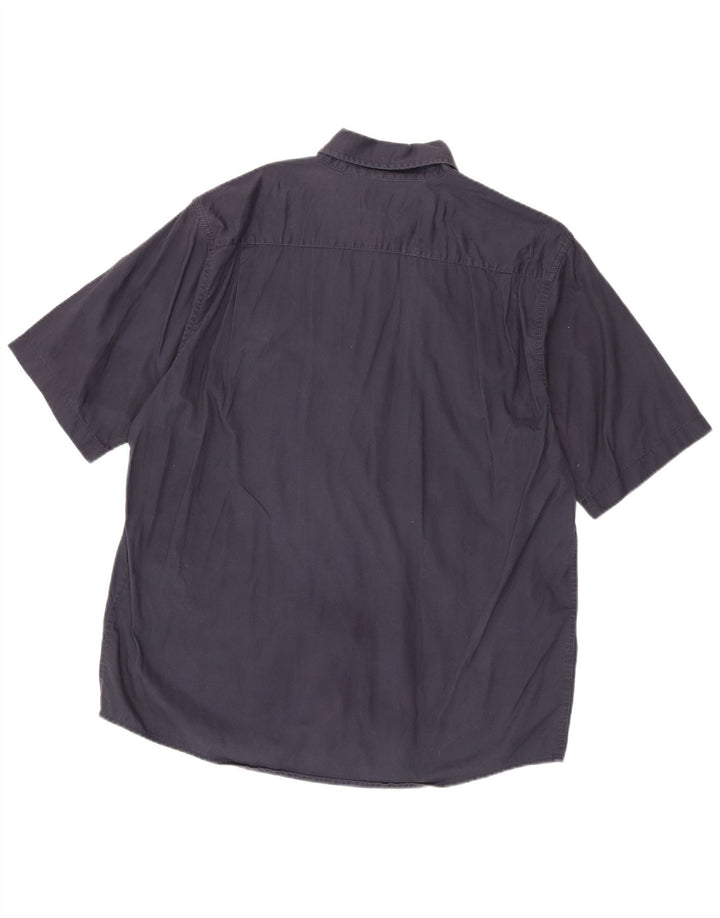 Camicia a maniche corte da uomo Wrangler XL in cotone blu navy