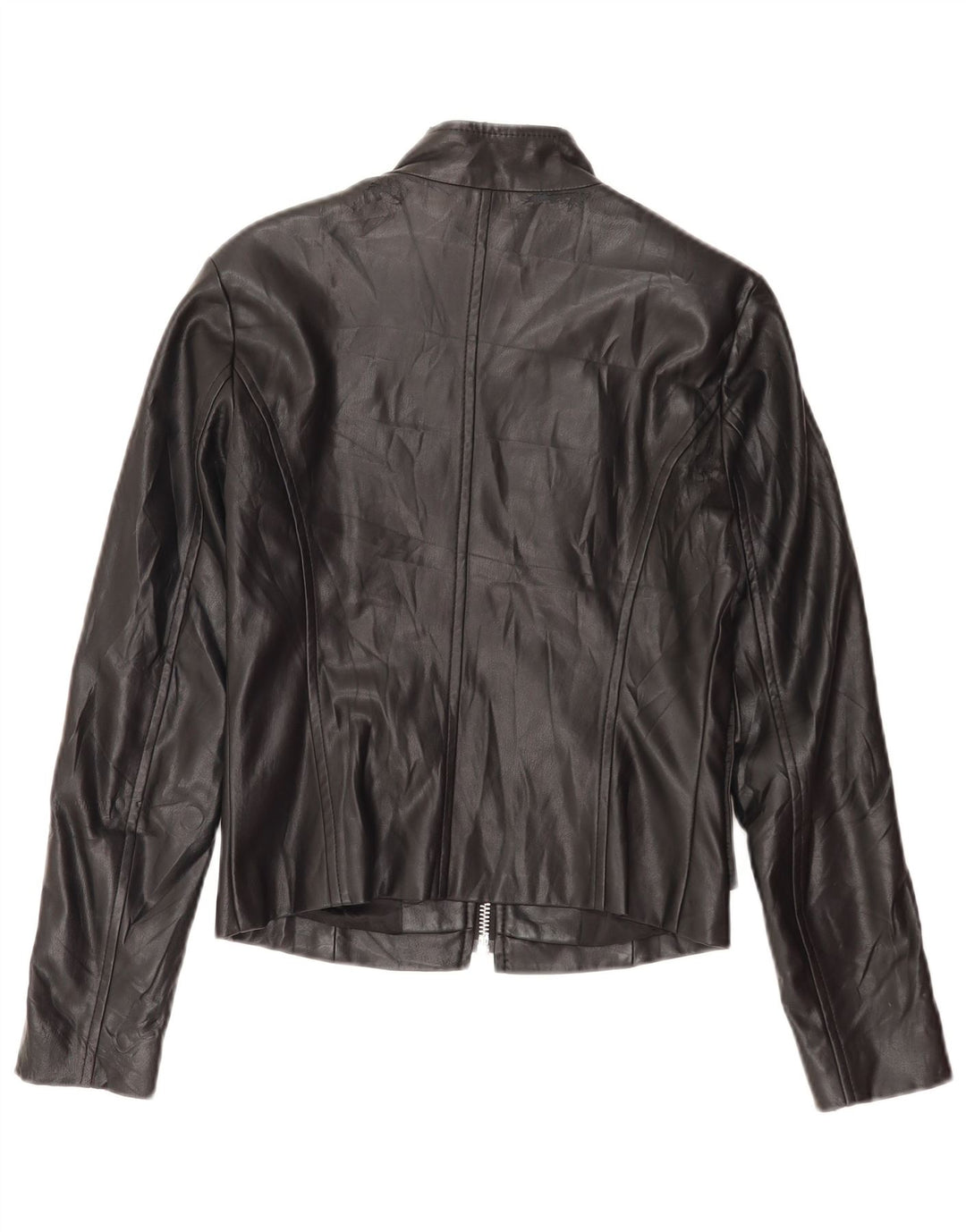 Giacca da donna in ecopelle Benetton UK 8 Small Poliestere nero