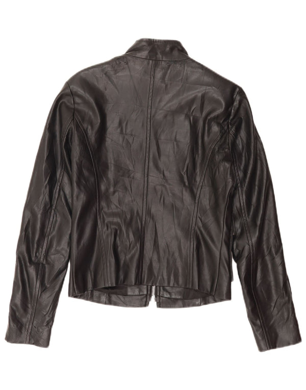 Giacca da donna in ecopelle Benetton UK 8 Small Poliestere nero