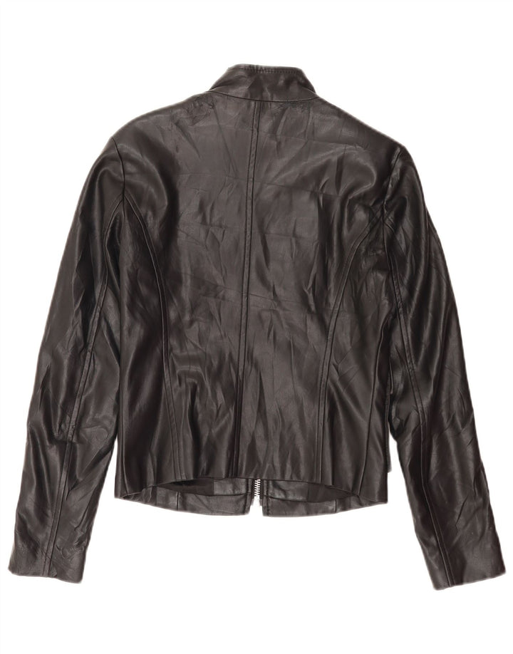 Giacca da donna in ecopelle Benetton UK 8 Small Poliestere nero