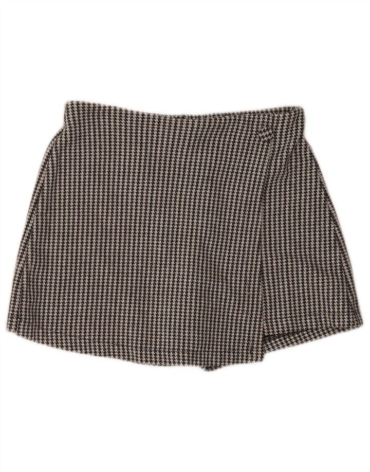 Gonna corta per bambina ZARA 11-12 anni W24 cotone pied de poule nero