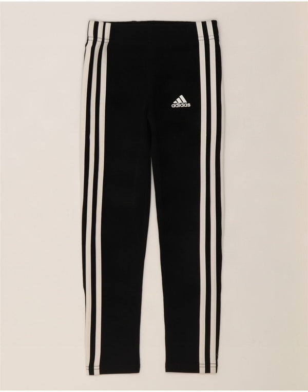 Leggings Adidas Bambina 7-8 Anni Cotone Nero