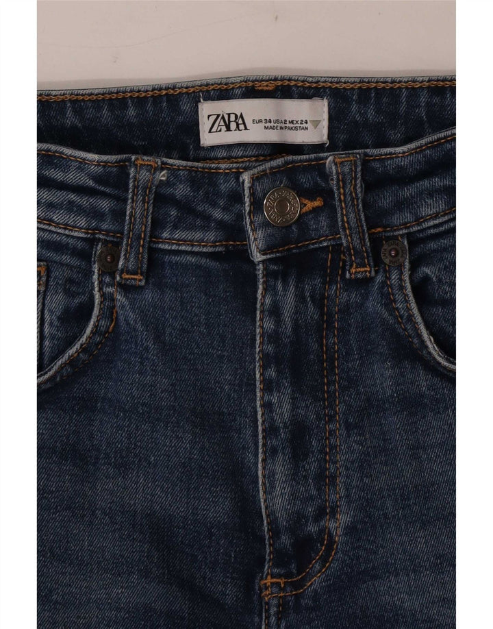 Jeans Bootcut da donna Zara EU 34 2XS W24 L25 Blu