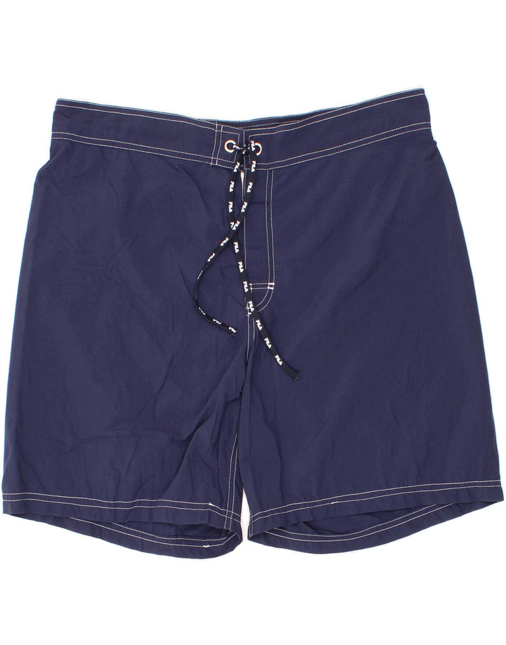 FILA Mens Swimming Shorts Large  Navy Blue Vintage Fila and Second-Hand Fila from Messina Hembry 