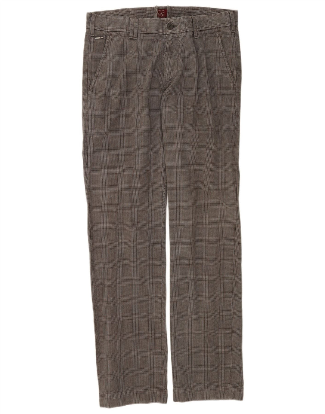 Pantaloni chino da uomo Marlboro Classics W36 L34 in cotone a quadri grigi