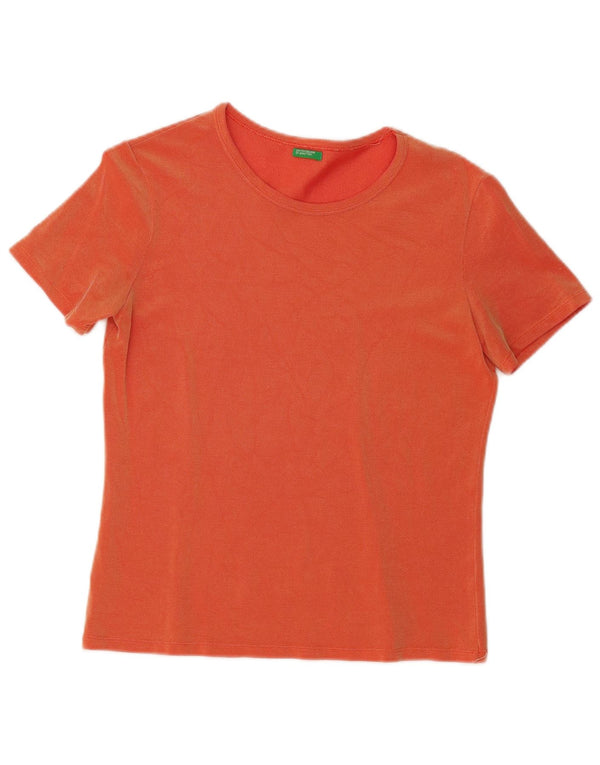 T-shirt da donna Benetton Top UK 12 arancione medio