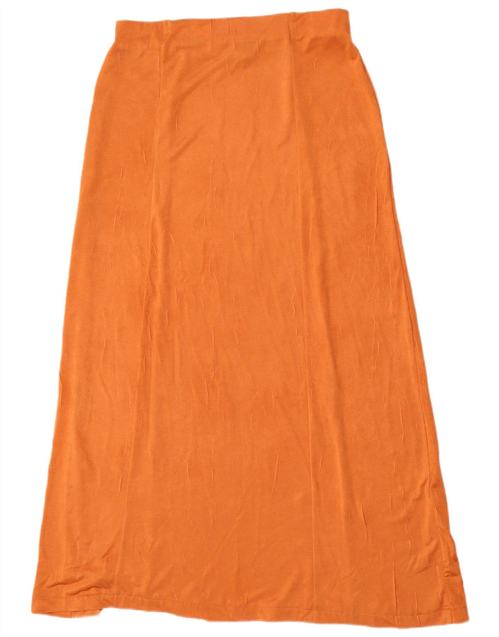 Gonna lunga a vita alta da donna Zara grande W30 poliestere arancione