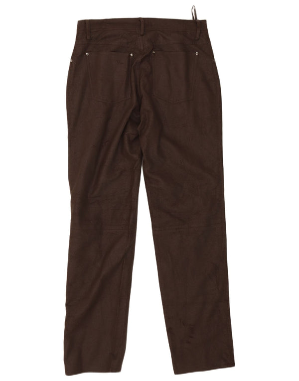 Pantaloni da uomo affusolati in ecopelle John Devin EU 50 Large W32 L32 Marrone