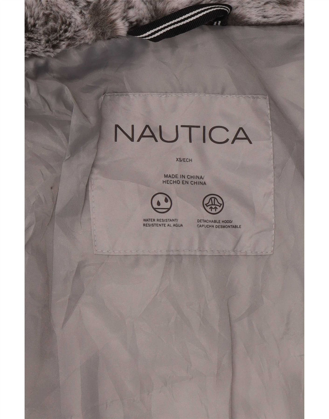 Giacca imbottita con cappuccio da donna Nautica UK 6 XS poliestere grigio