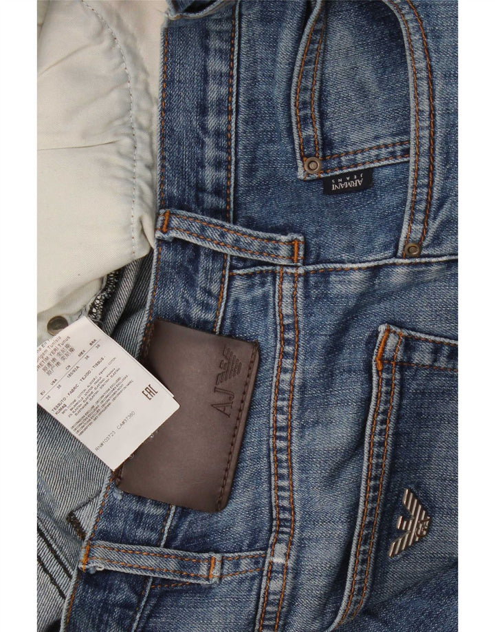 Jeans dritti da uomo Armani W36 L32 in cotone blu