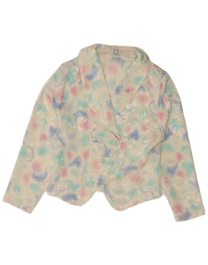 Top cardigan da donna vintage UK 14 Tie Dye multicolore medio
