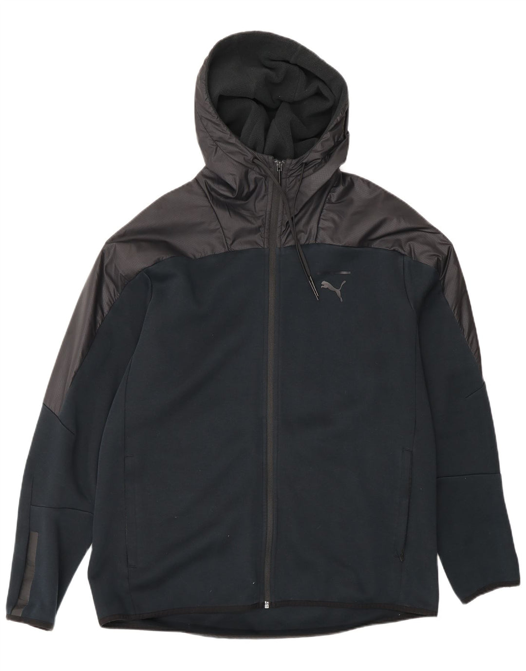 Giacca da ginnastica da uomo con cappuccio Puma Large Black Colourblock