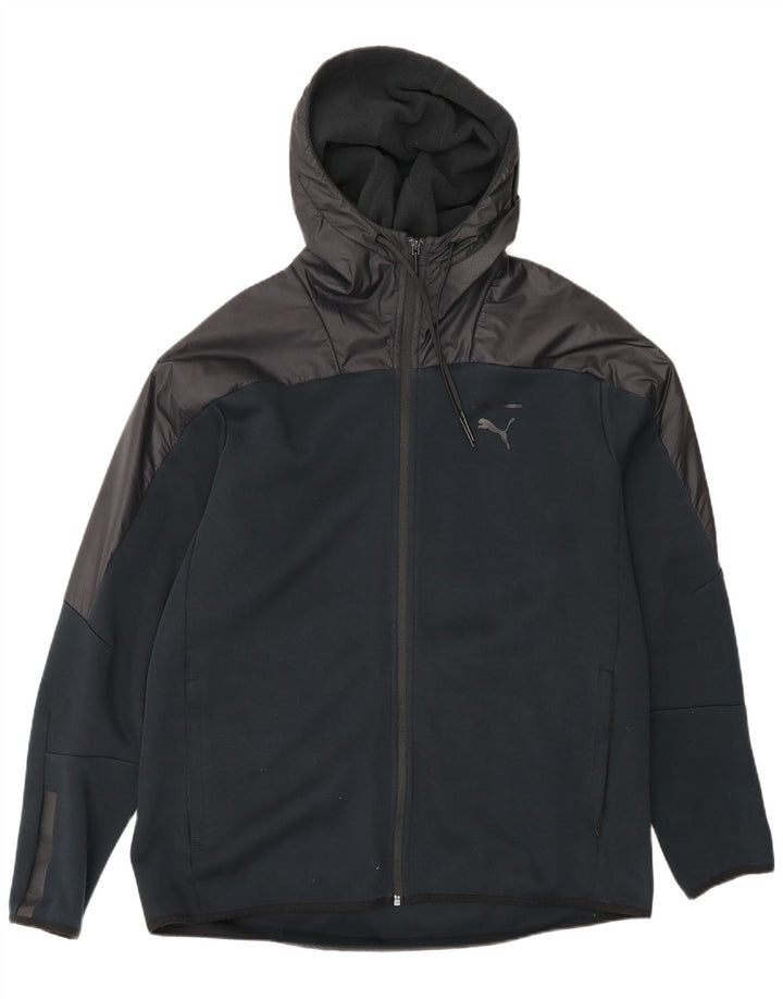 Giacca da ginnastica da uomo con cappuccio Puma Large Black Colourblock
