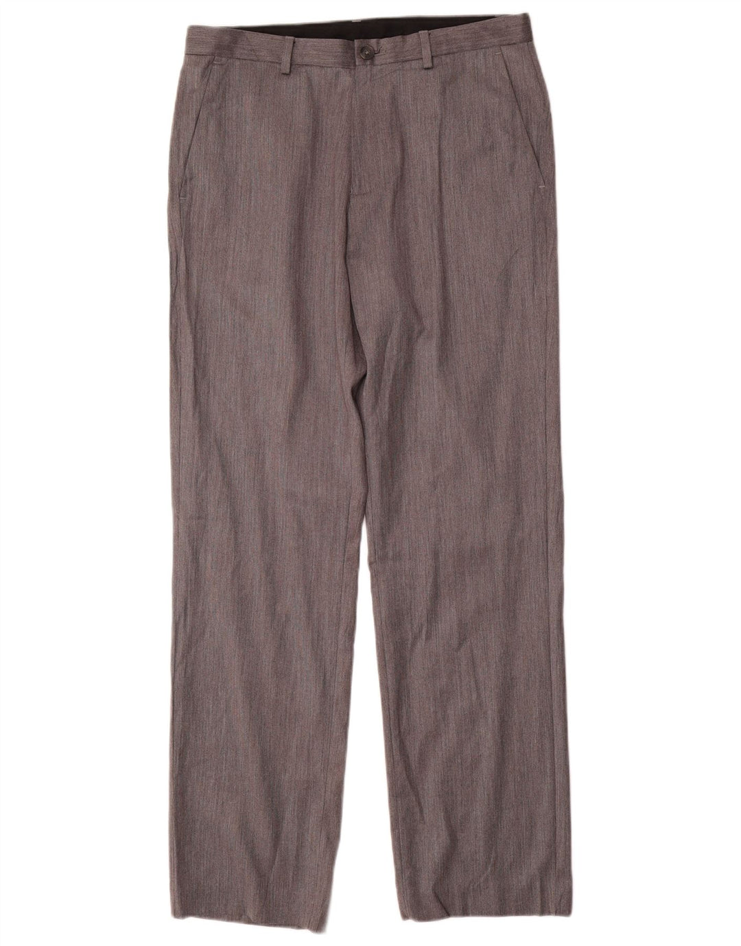 CALVIN KLEIN Pantaloni da abito dritti da uomo W32 L32 Poliestere grigio