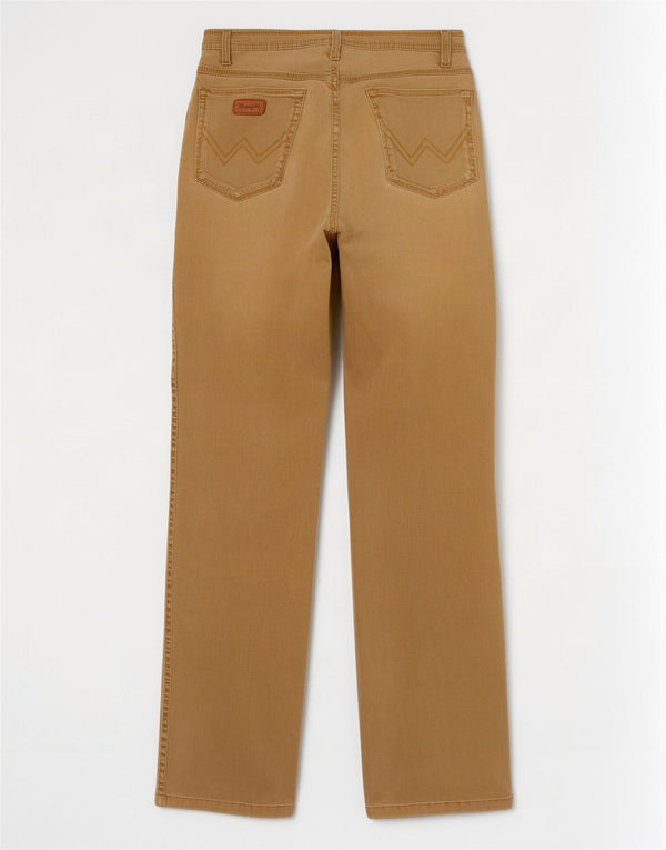Pantaloni casual dritti elasticizzati Texas da uomo Wrangler W34 L34 cotone beige