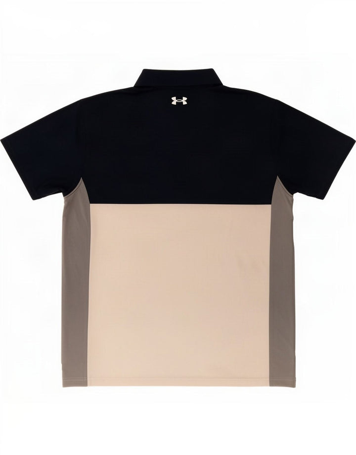Polo da uomo Under Armour XL blu navy color block in elastan