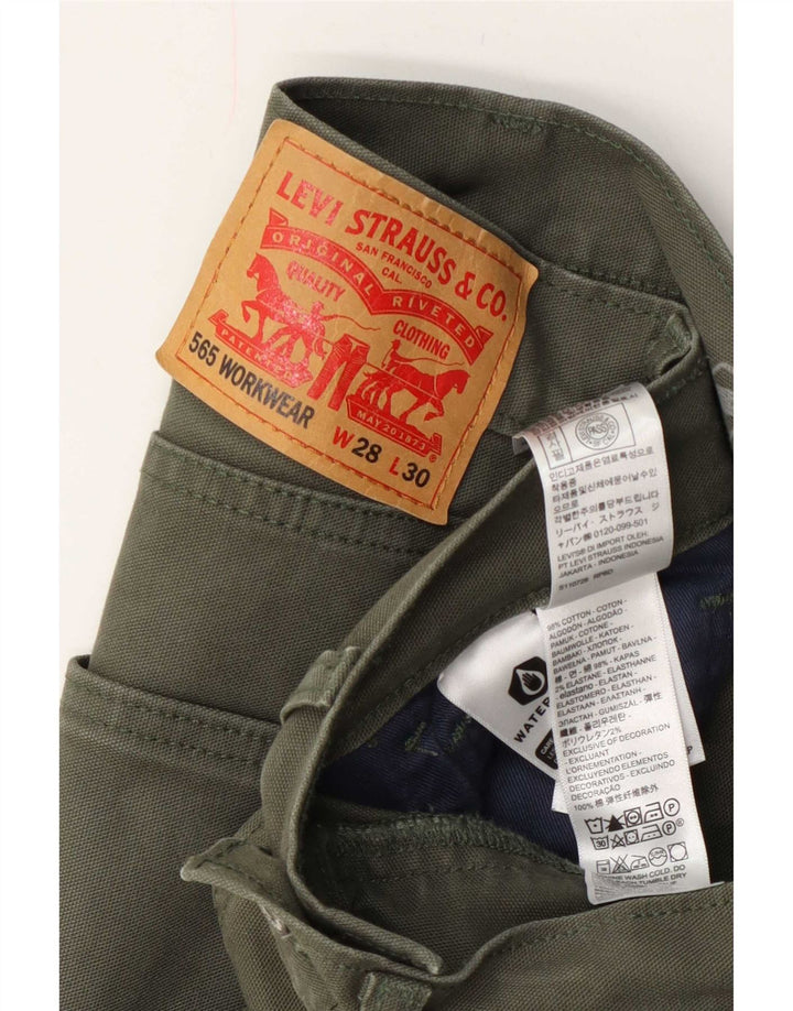 Levi's Uomo 565 Pantaloni cargo dritti W28 L30 Cotone kaki