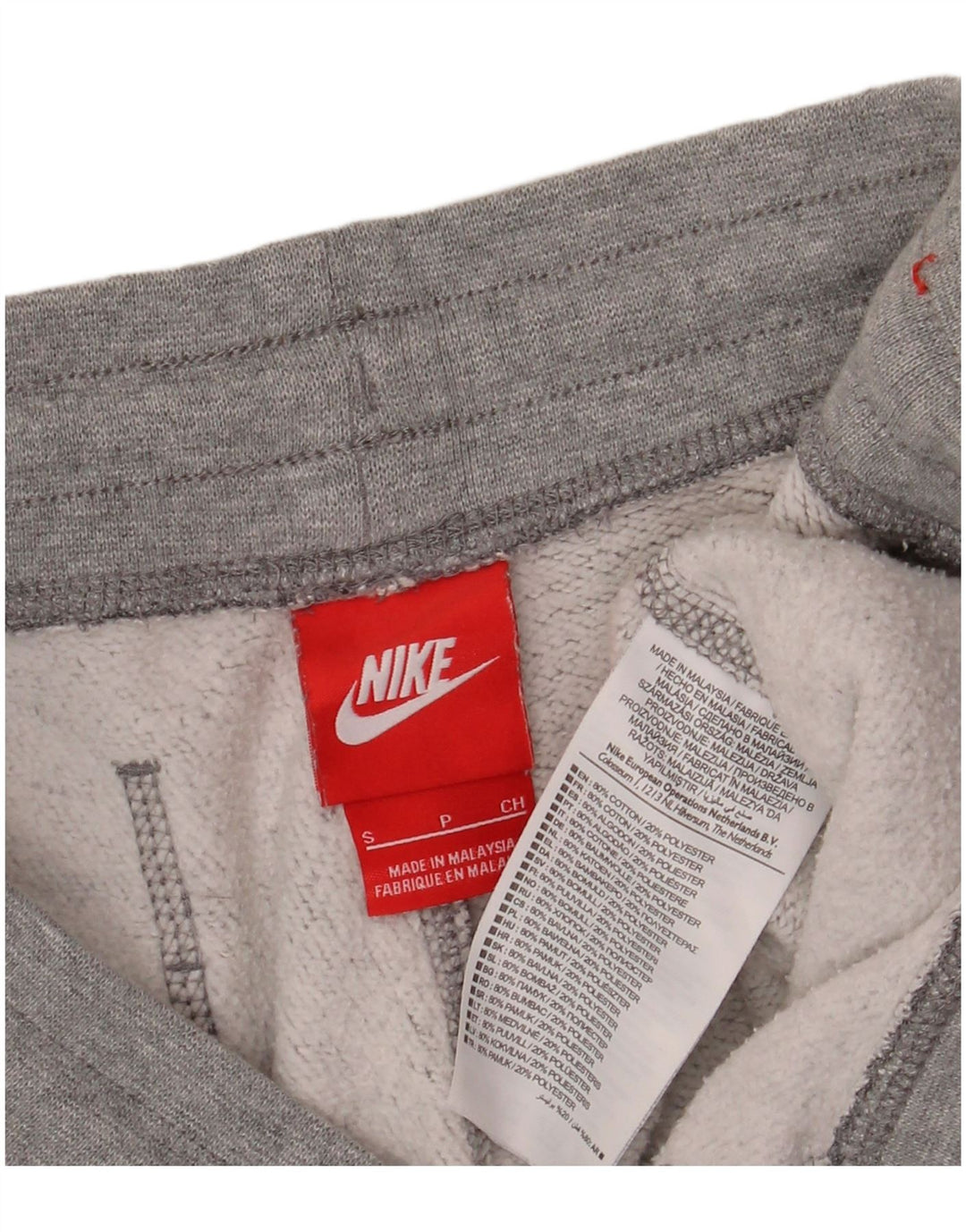 Pantaloni da tuta da uomo Nike Joggers piccoli in cotone grigio
