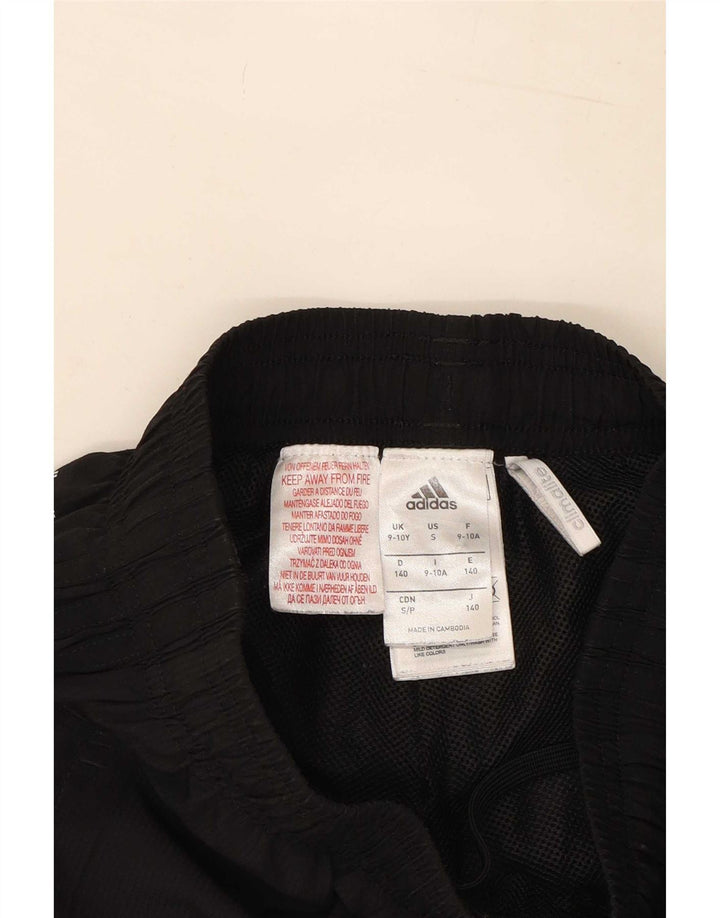 Pantaloni della tuta Adidas Climalite da ragazzo 9-10 anni in poliestere nero
