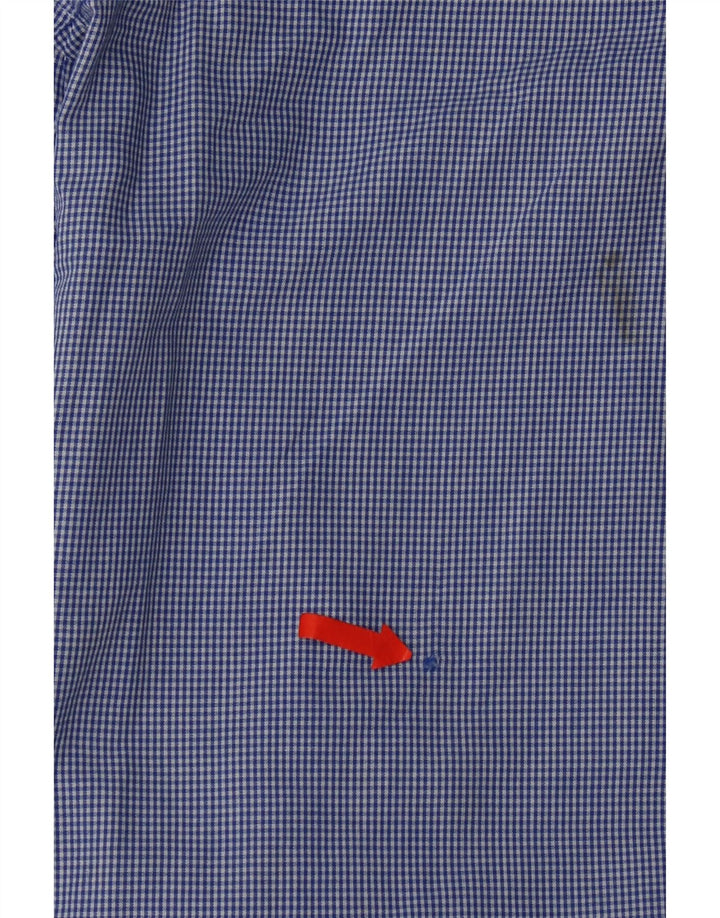 Camicia da uomo Izod grande in cotone a quadretti blu