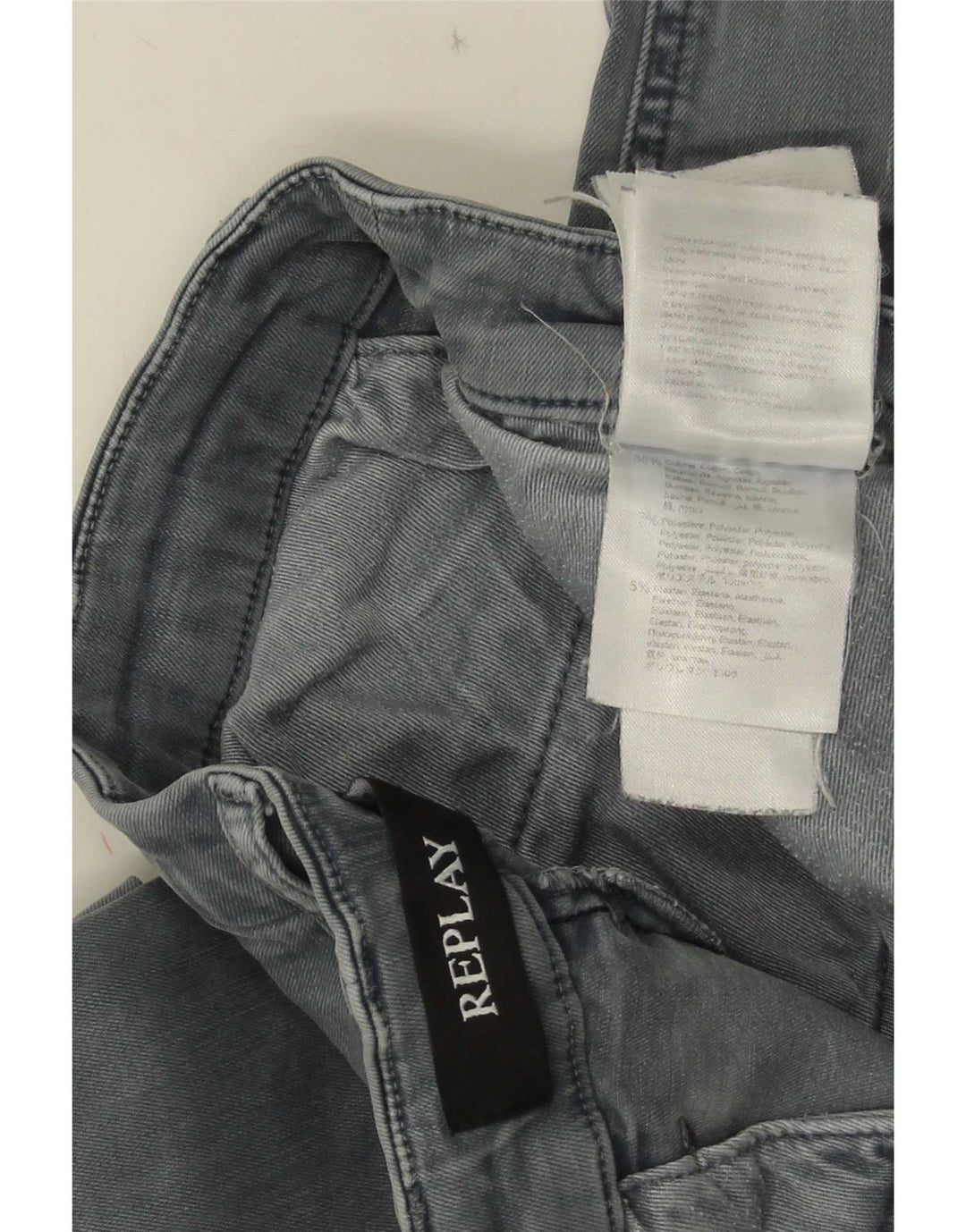 Jeans slim da uomo Replay W34 L32 cotone grigio