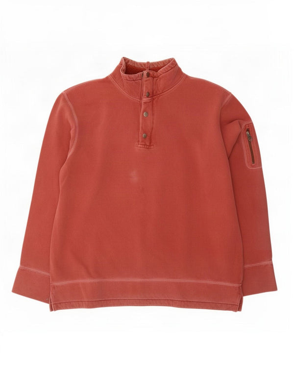 Felpa Gap da uomo con zip e collo, maglione XL, cotone rosso