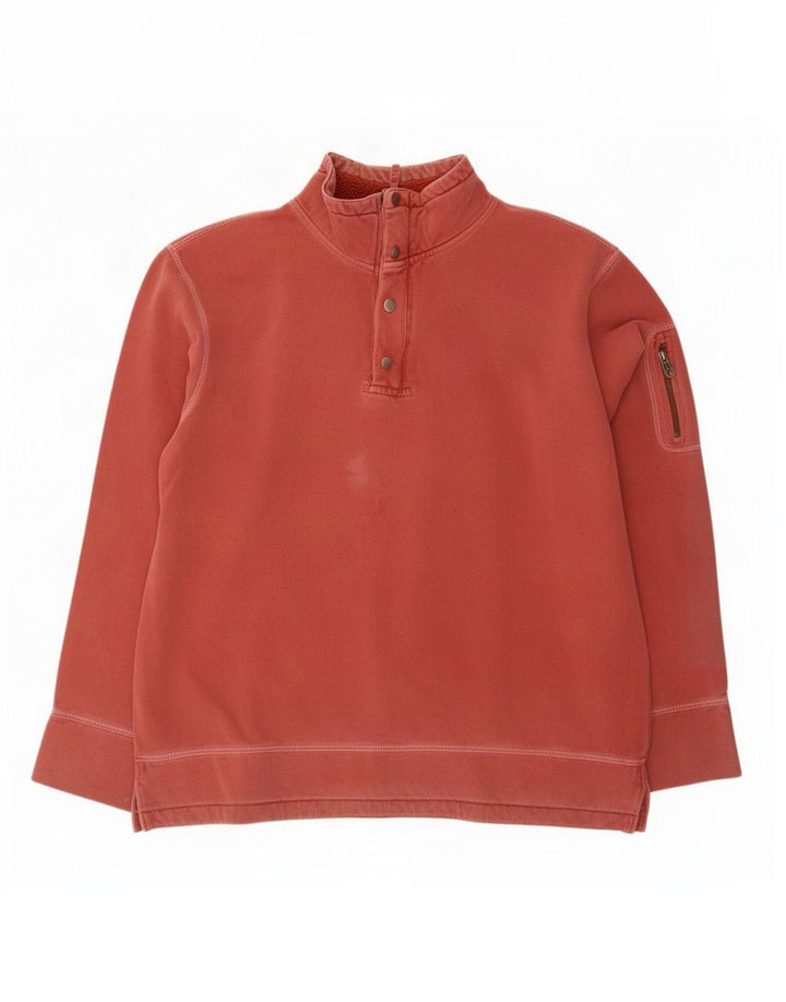 Felpa Gap da uomo con zip e collo, maglione XL, cotone rosso