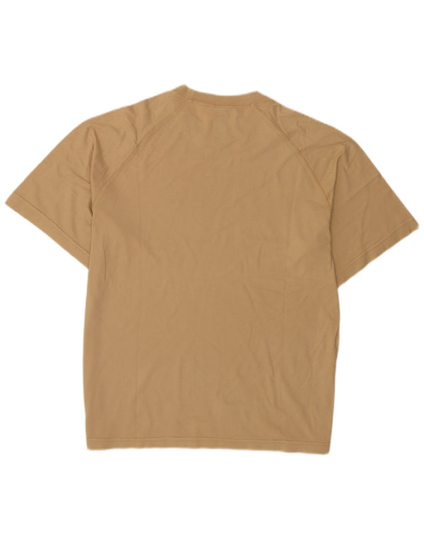 Think Pink T-shirt grafica oversize da donna Top UK 16 Large Beige Cotton