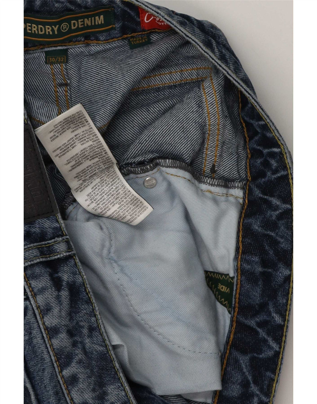 Jeans larghi da uomo Superdry W30 L32 cotone blu